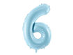 Picture of FOIL BALLOON NUMBER 6 PASTEL BLUE 34 INCH